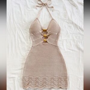 NWT☀️ Nude Halter Knit Dress